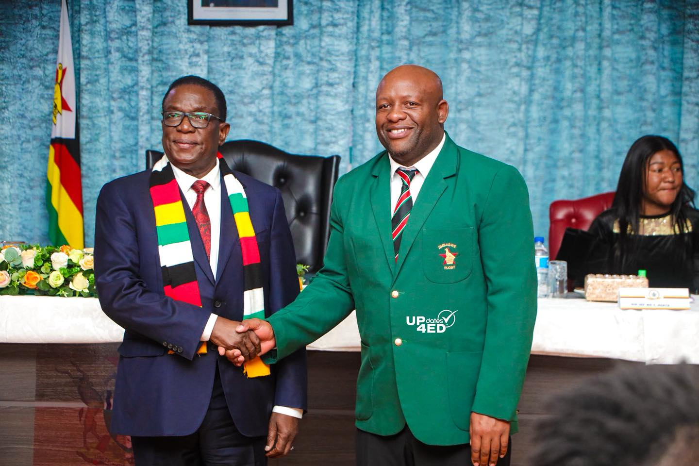 Courtesy photo with Zimbabwe Rugby official